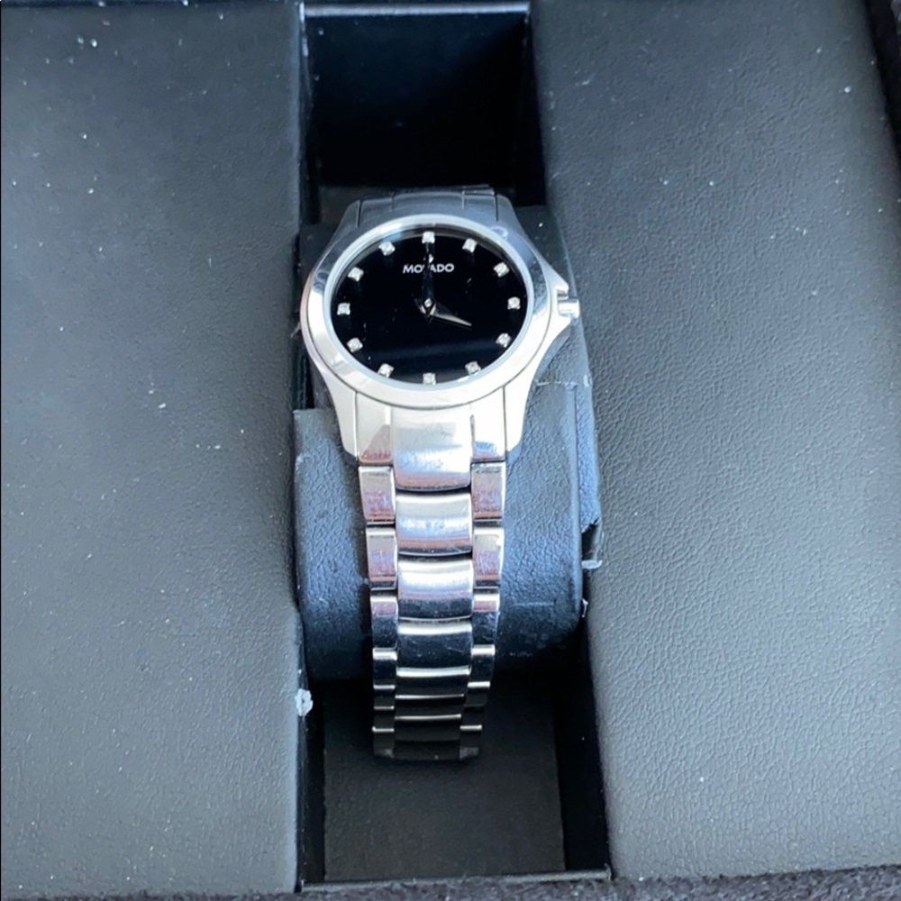 Movado stainless steel diamond women’s watch